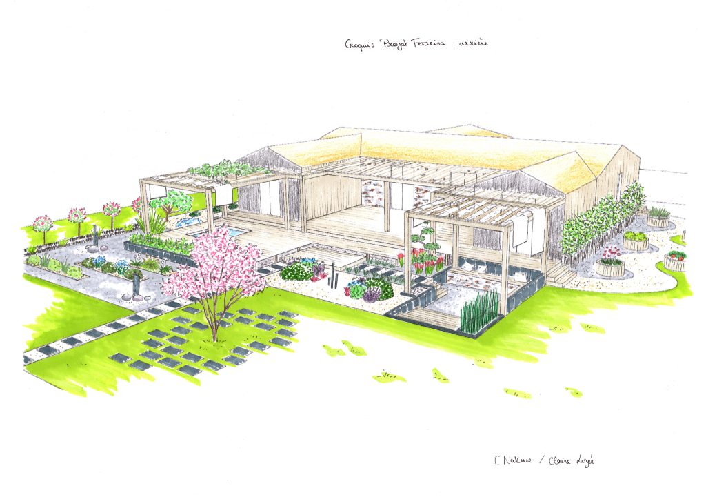 Création du croquis du futur jardin